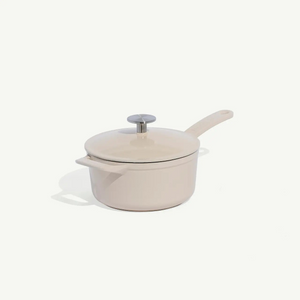 Enameled Cast Iron Saucepan 2Qt white