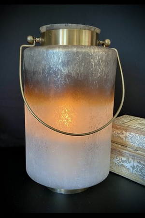 Large Desert Sands W/ Metal Handle Lantern 7.5x13.5