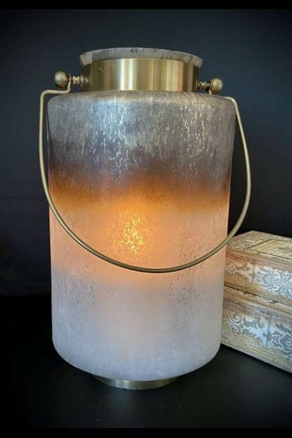 Large Desert Sands W/ Metal Handle Lantern 7.5x13.5