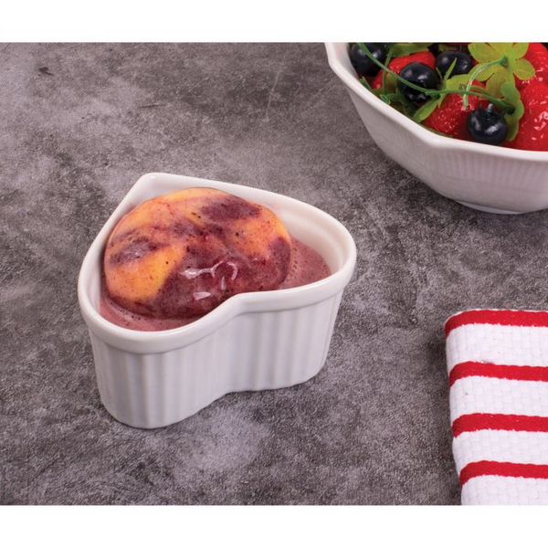 Porcelain 5 oz Heart Souffle Dish