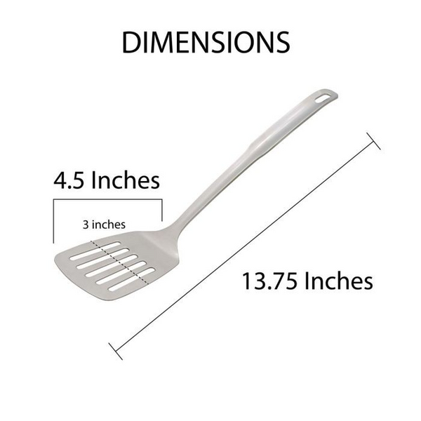 Kitchen Slotted Turner, 12.5in, Stainless Steel