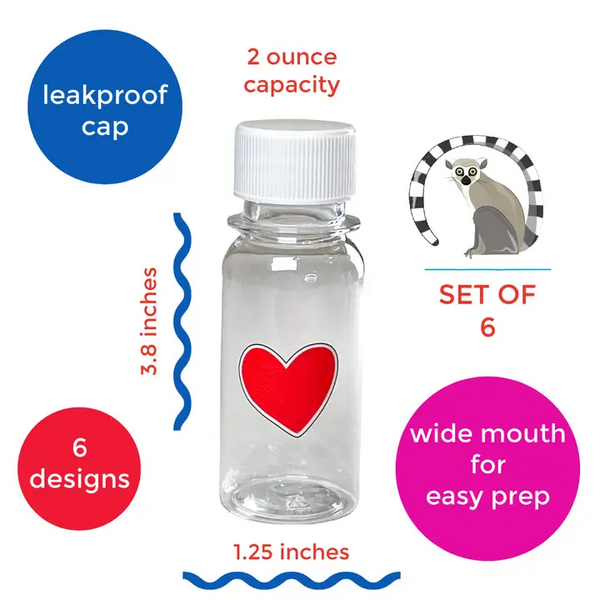 Mini Wellness 2oz Juice Bottles - Pack of 6