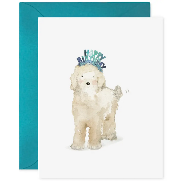 Lucy Dog Labradoodle | Birthday Greeting Card