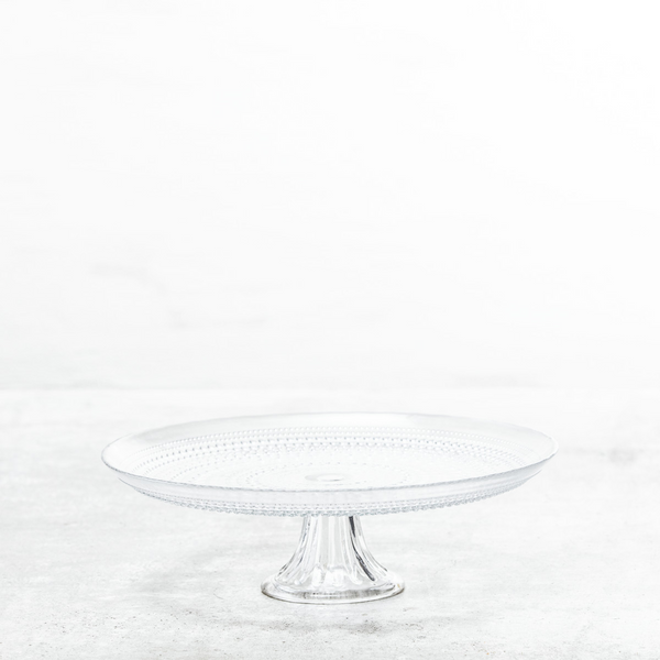 Jupiter Clear Cake Stand 13x13x4.3"