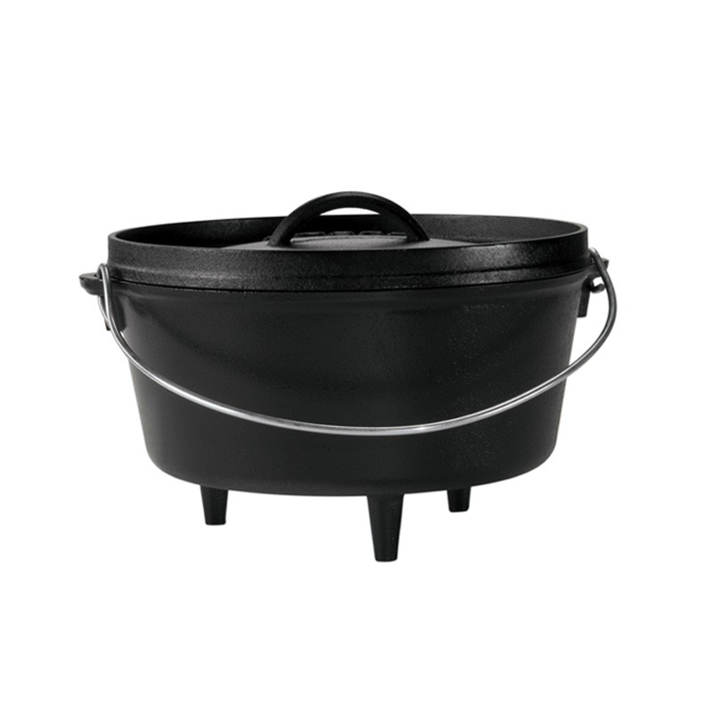 12 Inch / 8 Quart Cast Iron Deep Camp Dutch Oven