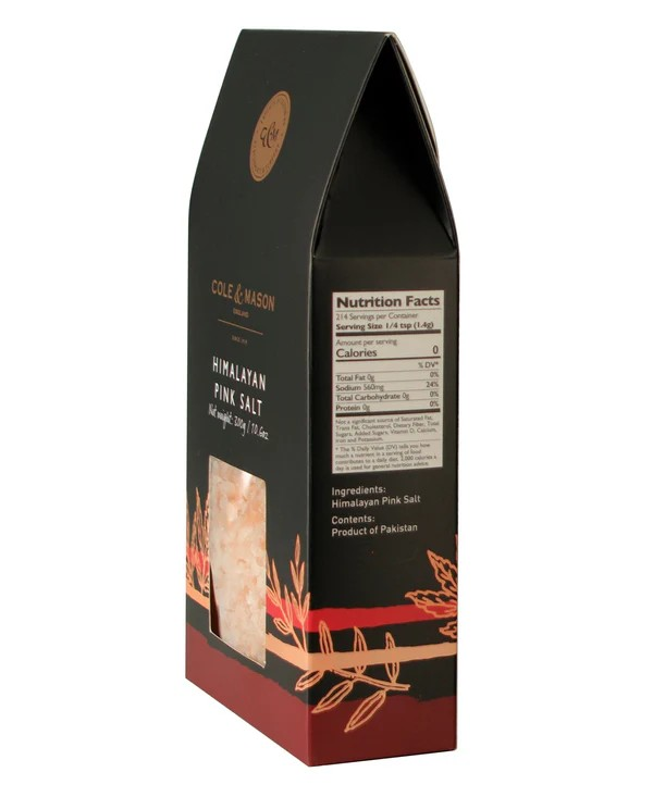 Cole & Mason Himalayan Pink Salt Box Refill - 10.6 OZ