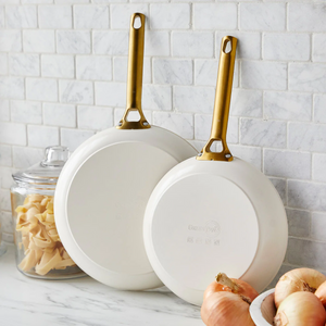 Green Pan Reserve (Cream) Ceramic Nonstick 10" AND 12" Frypan Set