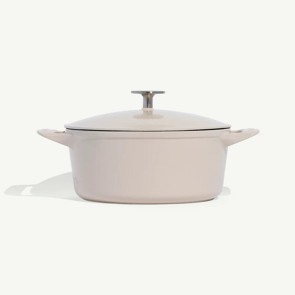Enameled Cast Iron 5.5 Qt. Round  Dutch Oven - Antique White