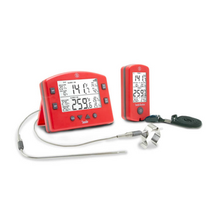 Smoke Remote BBQ Alarm Thermometer - Red
