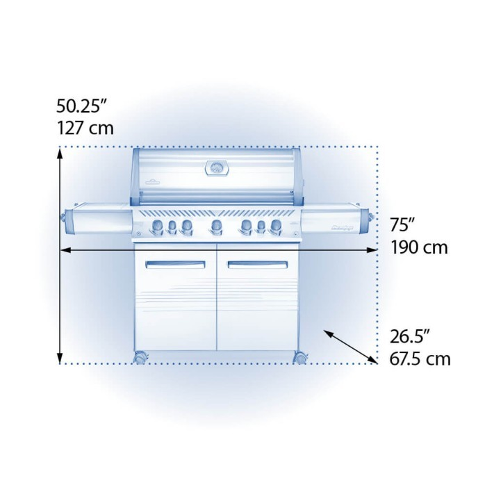 PRESTIGE® 665, Propane Gas Grill, Stainless Steel