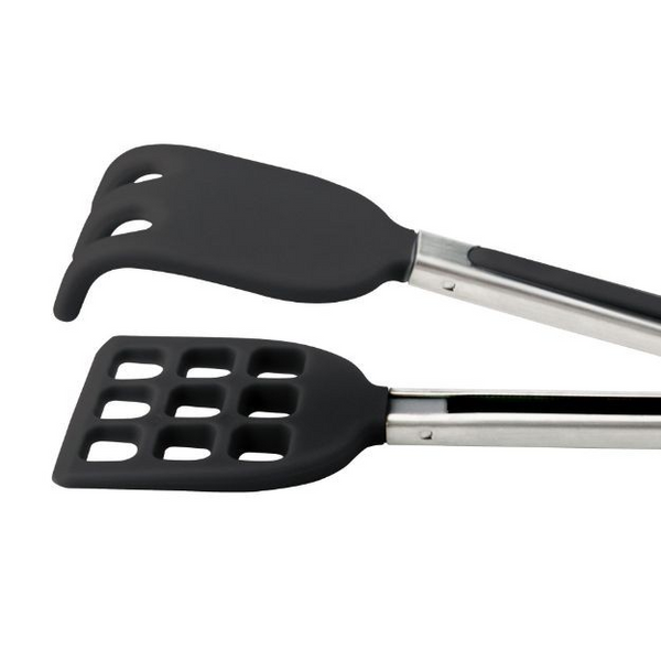 Black Mini Silicone Waffle Tongs