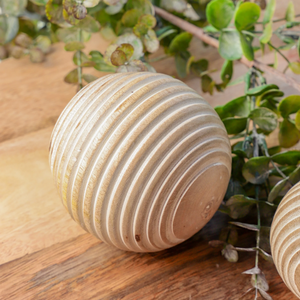 Decorative Striped Wood Ball 4"