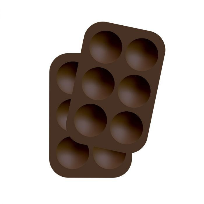 Hot Cocoa Bomb Semi Sphere Forms, Silicone, Set of 2