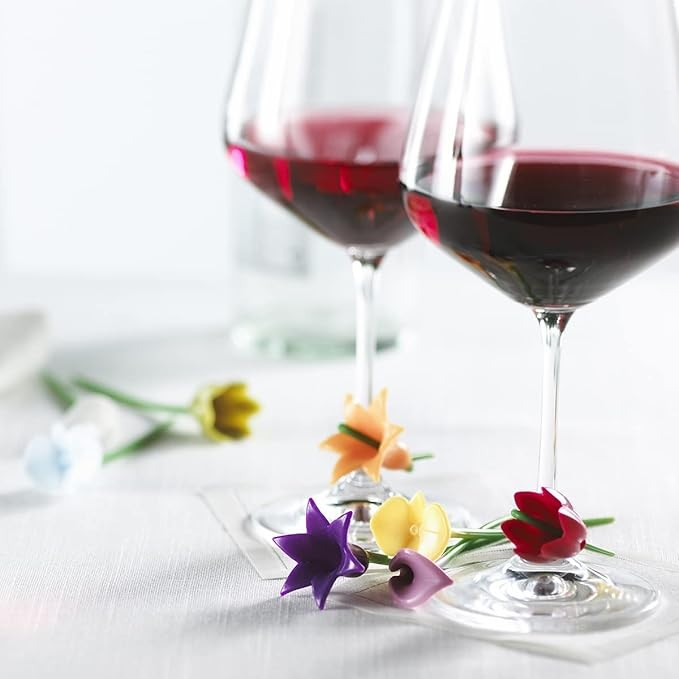 Flower Wine Charms Set of 12