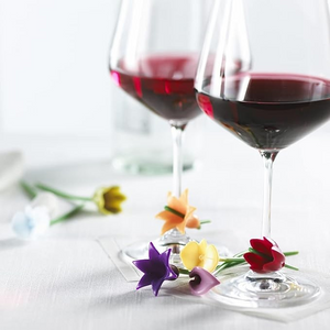 Flower Wine Charms Set of 12