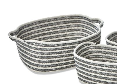 Ameile Stripe Basket Large