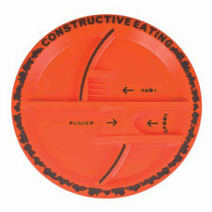 Constructive Eating Made in USA Construction Plate for Toddlers, Infants, Babies and Kids