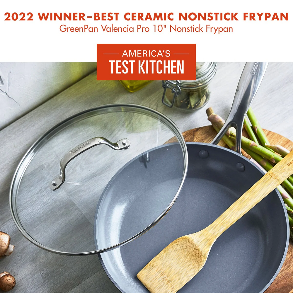 Greenpan Valencia Pro Ceramic Nonstick 10" Frypan With Lid