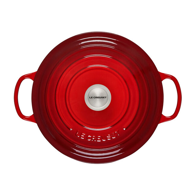 Le Creuset, Cerise, 7.25qt., Signature Round Dutch Oven