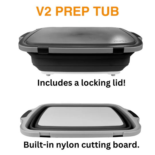 (JR) DripEZ Prep Tub W/Lid Pit Master - Black