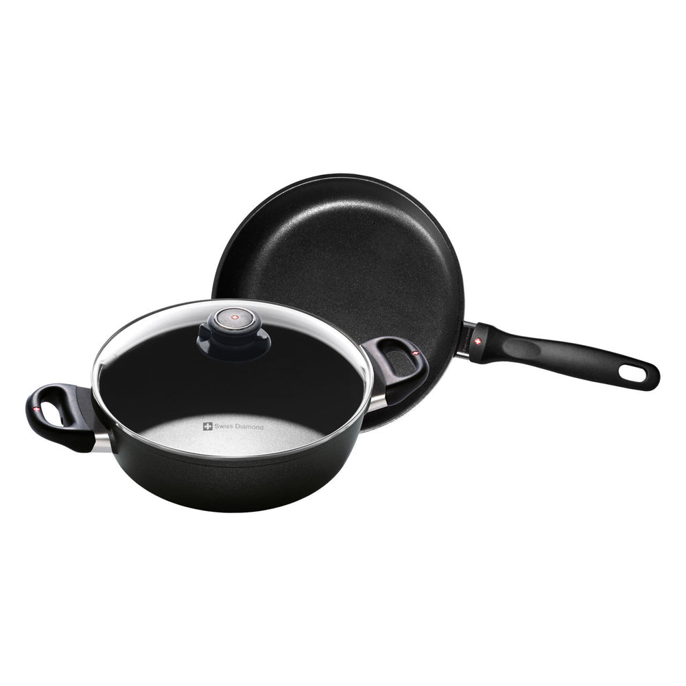 XD 3 Piece Set: 9.5" Fry Pan & 9.5" (3.2 qt) Casserole W/ Lid