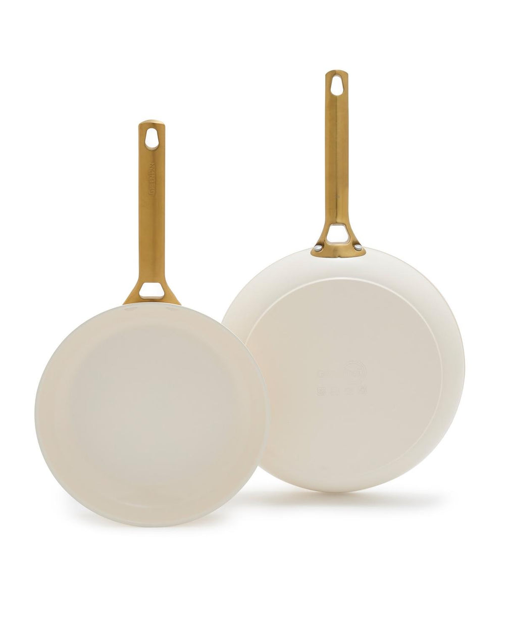 Green Pan Reserve (Cream) Ceramic Nonstick 10" AND 12" Frypan Set