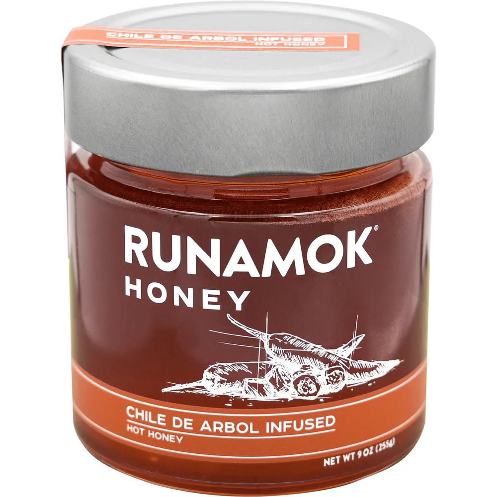Chile De Arbol Infused Hot Honey 9oz