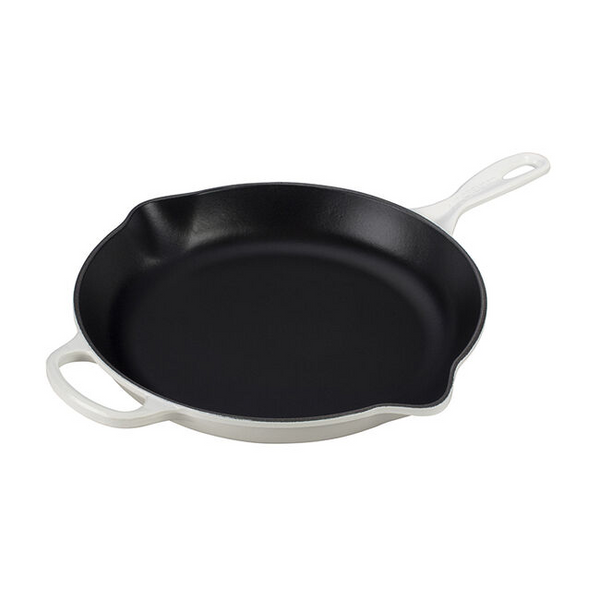 Le Creuset, White, 11.75" (2.375qt.), Signature Round Skillet