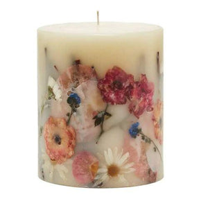 Rosy Rings Apricot Rose Round Botanical Candle