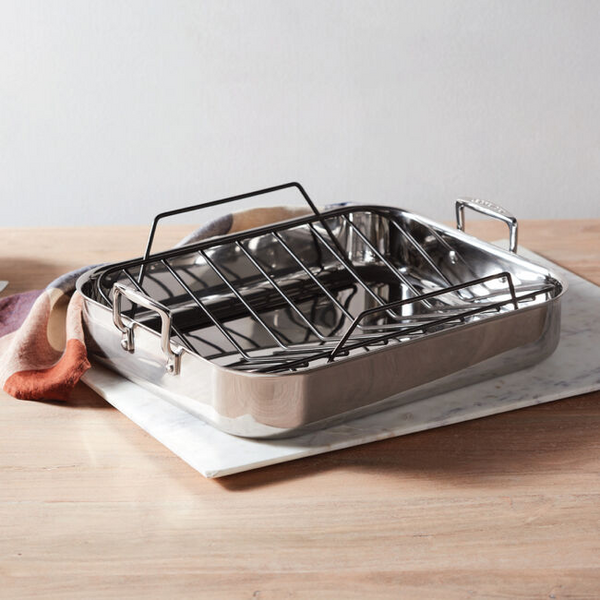 Le Creuset Large Roasting Pan (16.25 x 13.25") with Nonstick Rack