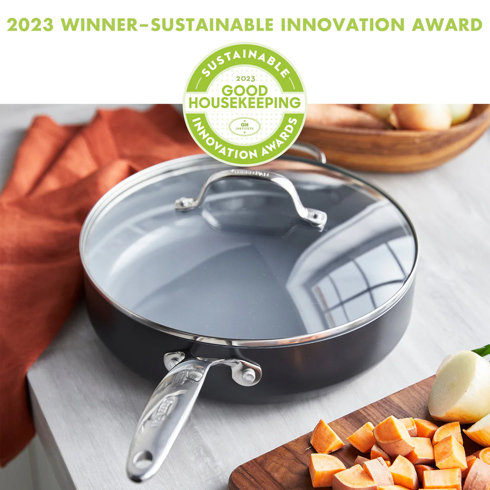 Greenpan 4.5QT Saute Pan w/ Helper Handle & Lid