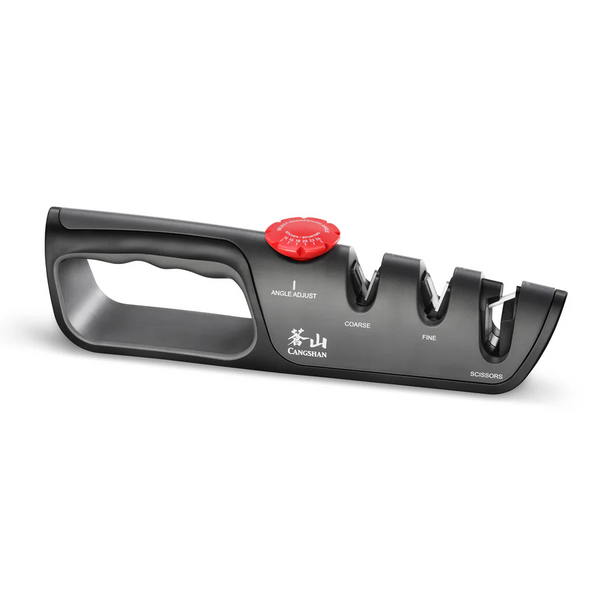 Professional Knife + Scissor Sharpener, 3-Stage Adjustable 14-24 Degree