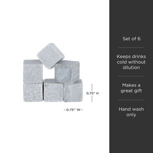 Glacier Rocks Soapstone Cube Set of 6