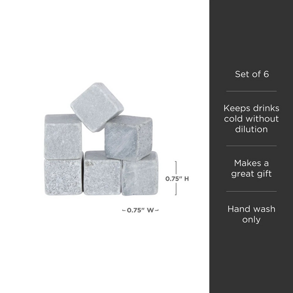 Glacier Rocks Soapstone Cube Set of 6