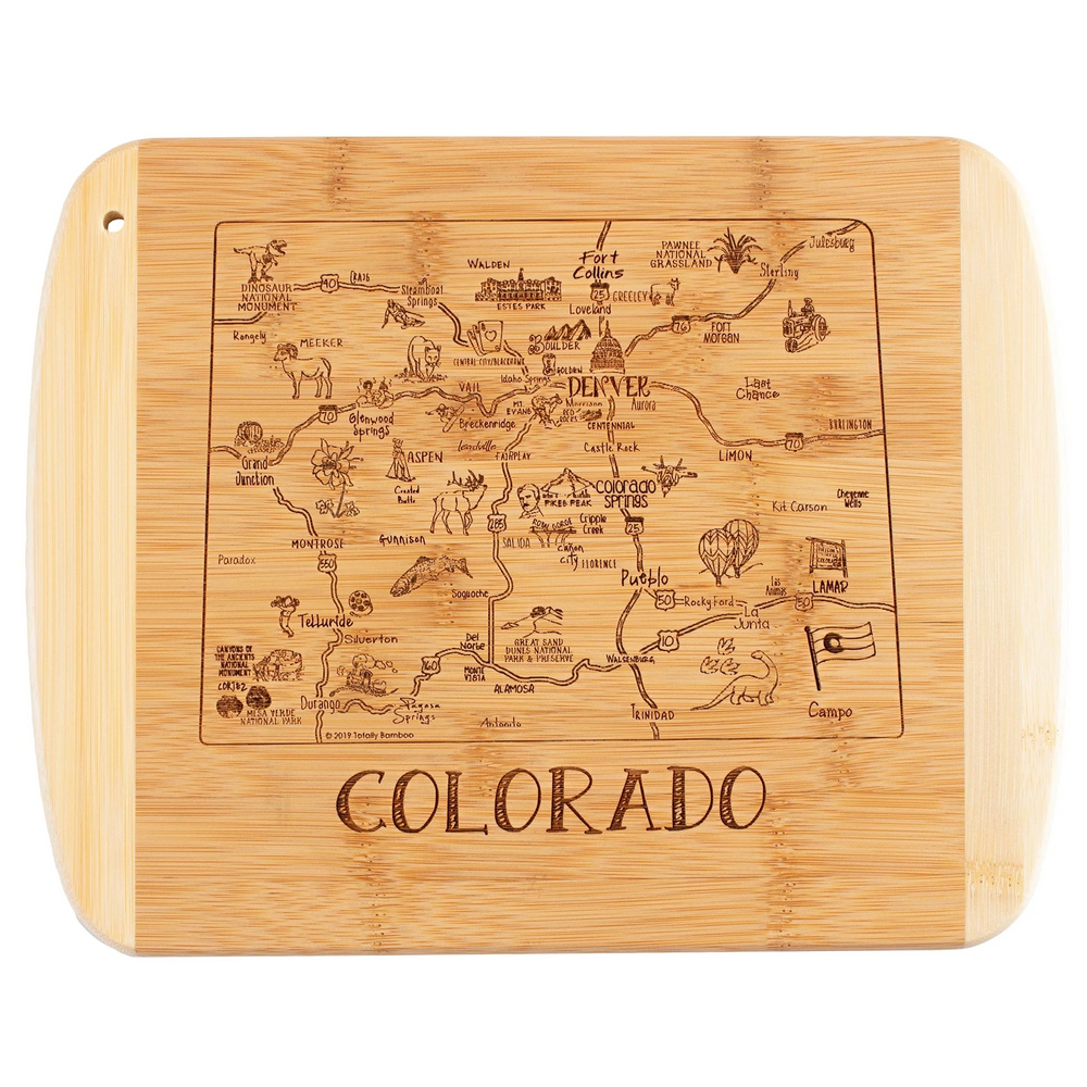 Totally Bamboo A Slice of Life Colorado State Serving and Cutting Board