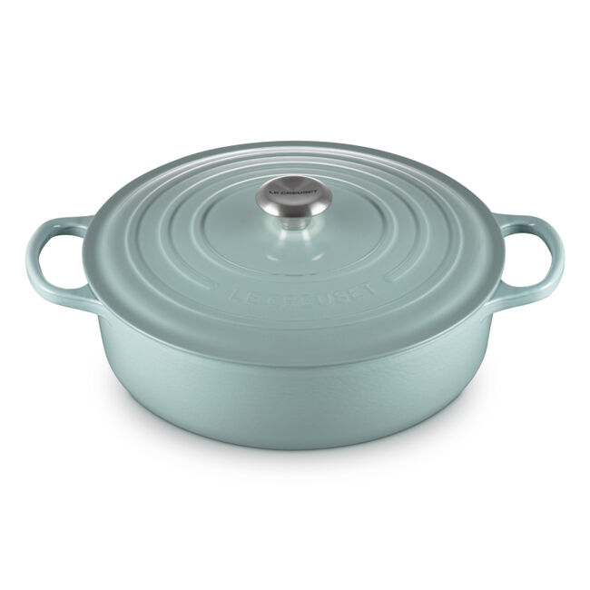 Le Creuset, Sea Salt, 6.75qt., Signature Round Wide Oven