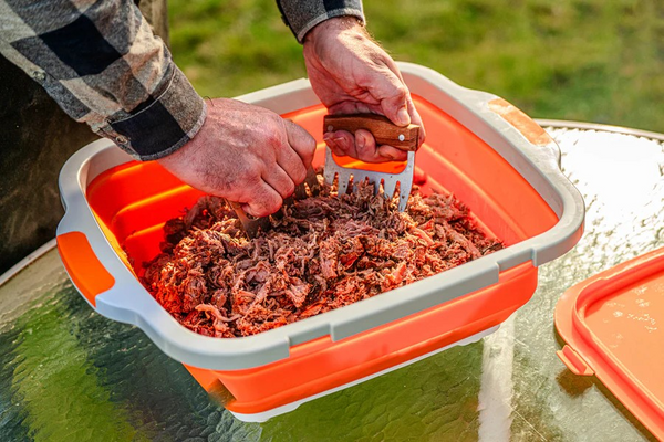 (XL) BBQ Prep Tub w/ Lid - Classic Orange
