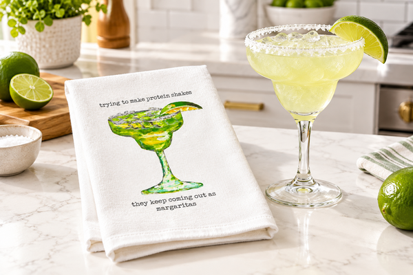 Protein Shake Margarita Tea Towel