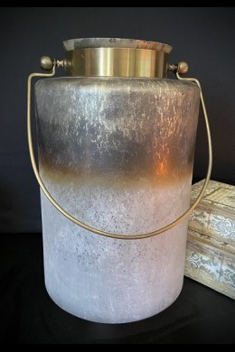 Large Desert Sands W/ Metal Handle Lantern 7.5x13.5