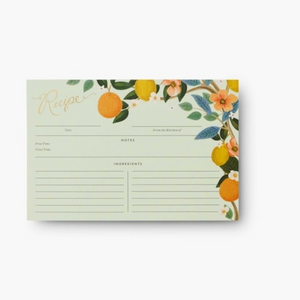 Pack of 12 Citrus Grove Recipe Card