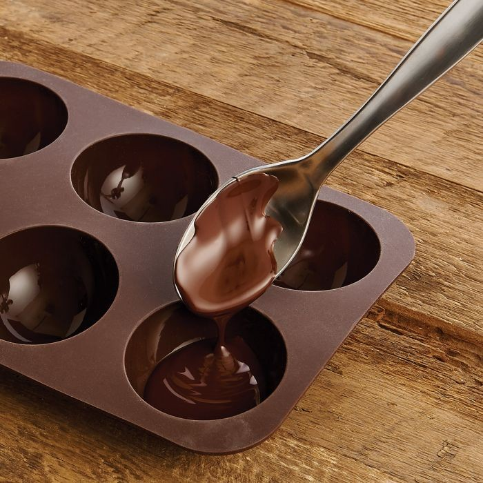 Hot Cocoa Bomb Semi Sphere Forms, Silicone, Set of 2