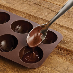 Hot Cocoa Bomb Semi Sphere Forms, Silicone, Set of 2