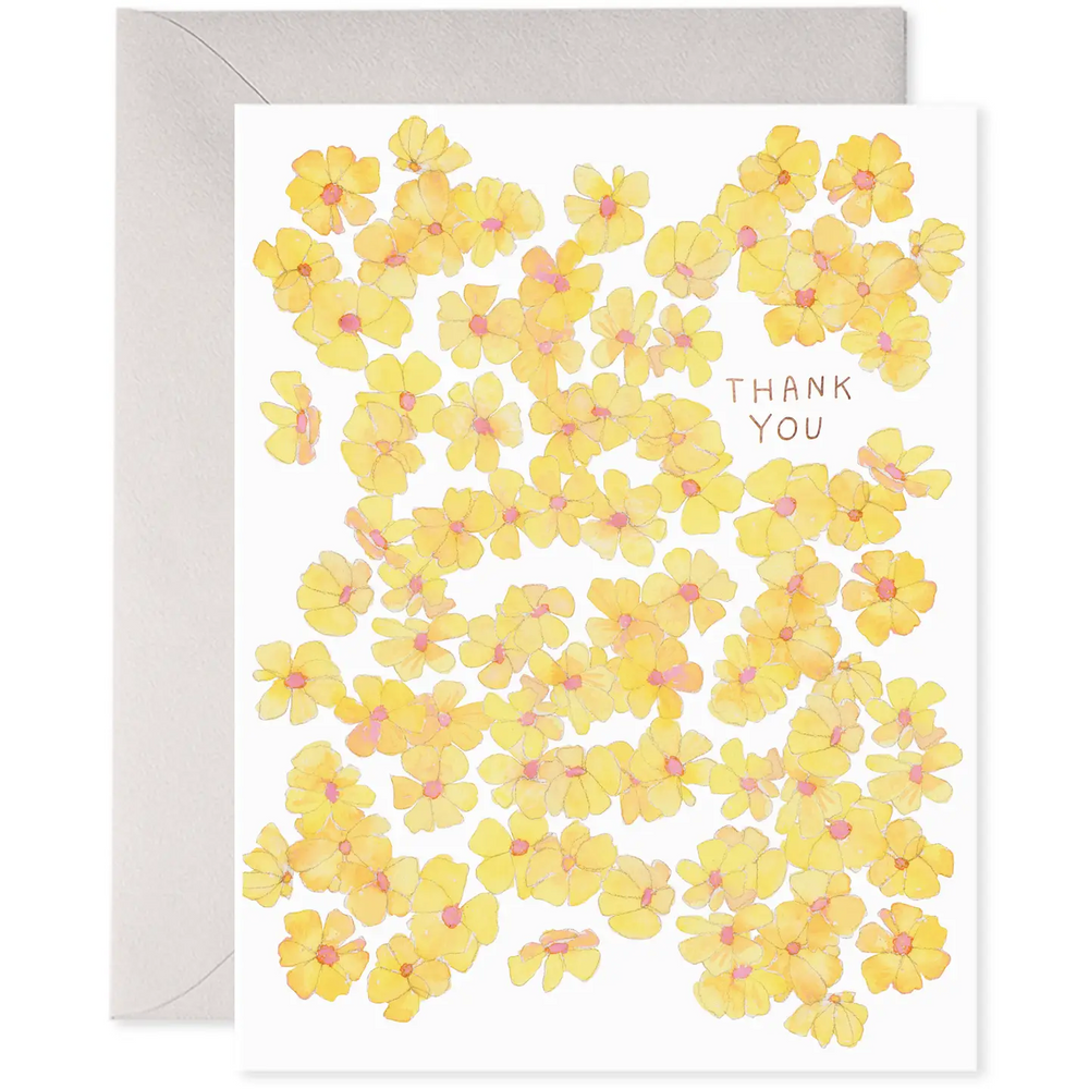 Yellow Flowers | Thank You Greeting Card