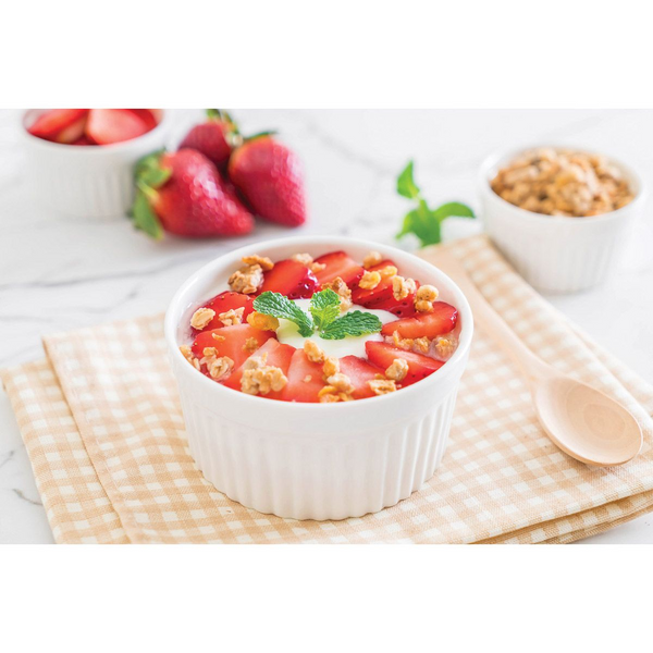 Kitchen Ramekins, Fine White Porcelain Souffle 6 oz.