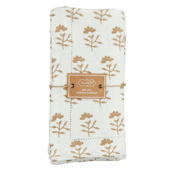 Ivory Block Print Napkin Set
