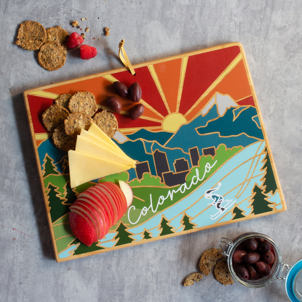 Totally Bamboo Colorado Cutting Board Summer Stokes Series