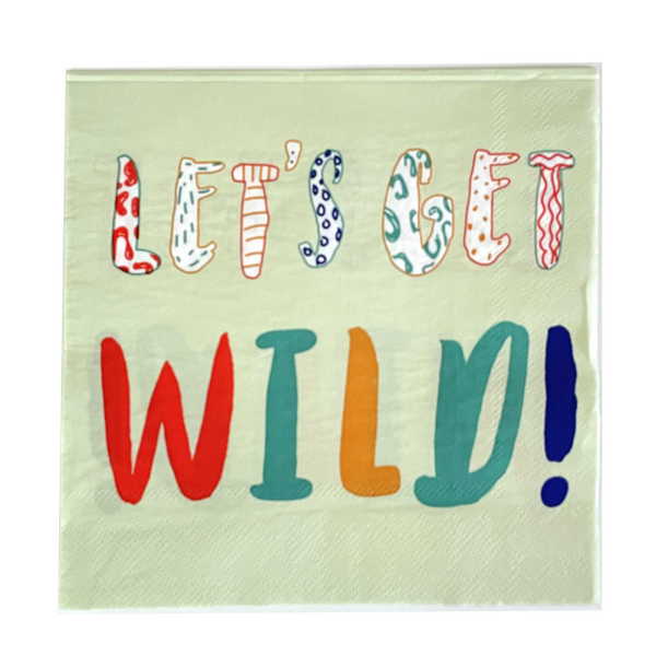 Die-Cut Lunch Napkin Party Animal 2 Ply/16pk
