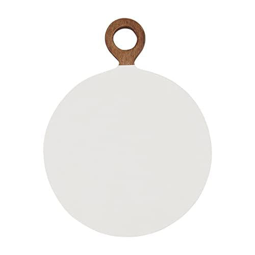 Mud Pie White/Wooden Loop Handle Board, Small