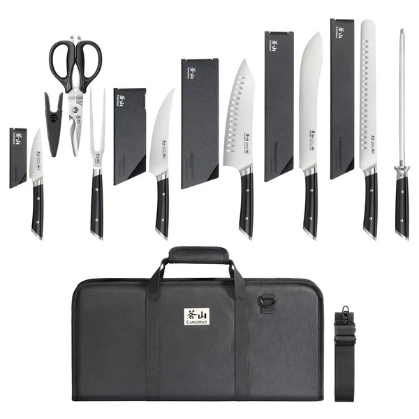 Helena (Blk) BBQ Knife Set (9) W/ Case
