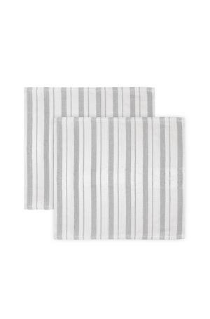 Basket Weave Dish Cloth Set of 2 Misty Gray